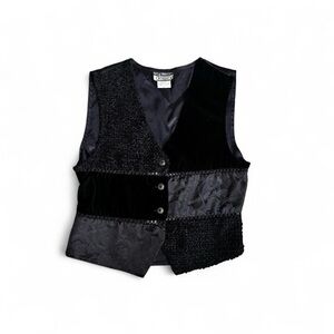 Vintage ‘Wrapper’ Black Velvet and Brocade Vest